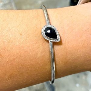 Black onyx diamond bracelet